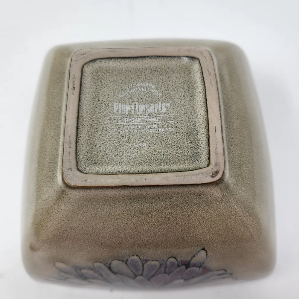 Pier 1 Imports Chrysanthemum Square Bowl